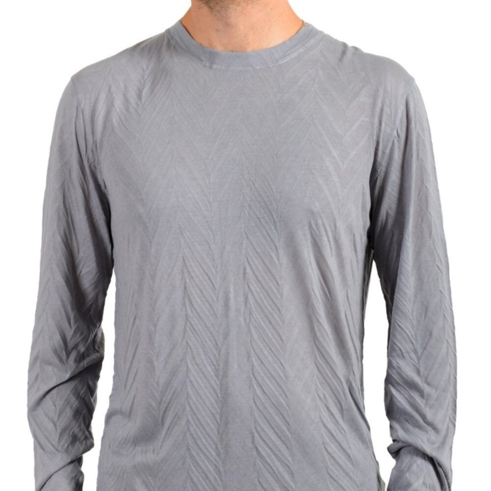 Emporio Armani Men's Light Gray Crewneck Sweater